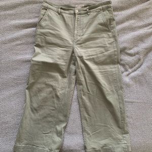 Everlane Wide Leg Crop in Sage Green